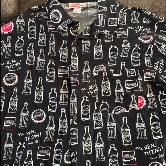 Coca Cola Button Down T-Shirt - Picture 2 of 3